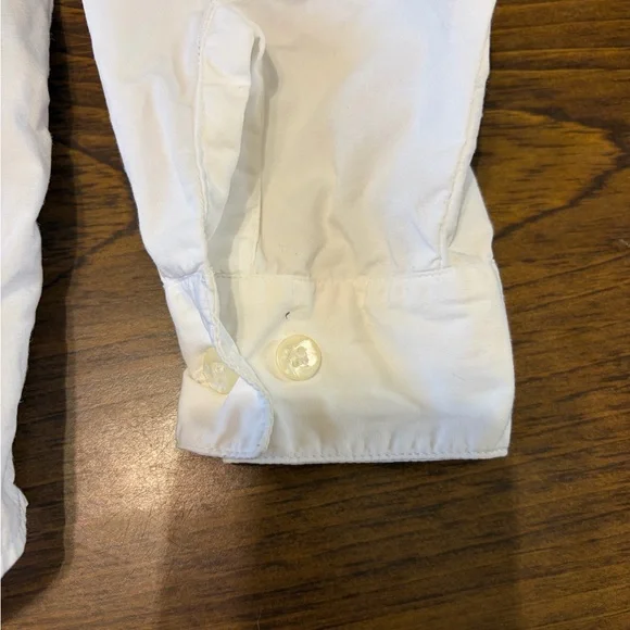 Cabin Creek White Button-Up Shirt, tea party embroidered detail, lace collar - Picture 9 of 13